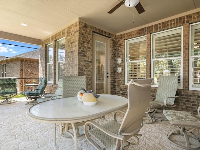 115 Lafayette St, Georgetown, TX 78633 - view of patio with a ceiling fan