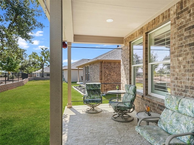 115 Lafayette St, Georgetown, TX 78633 - covered porch featuring a yard