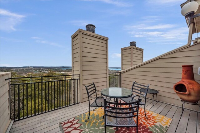 307 Poker Chip Unit 116, Horseshoe Bay, TX 78657 - view of wooden deck