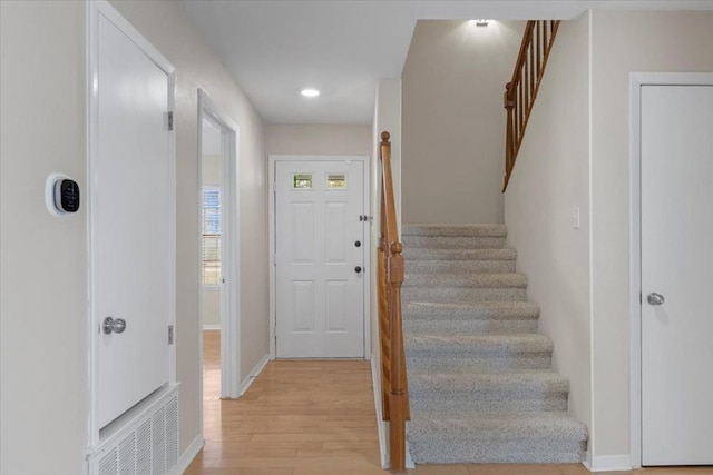 3959 Fm 535, Bastrop, TX 78602 - stairs with wood finished floors and recessed lighting