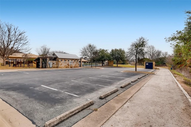 view of uncovered parking lot