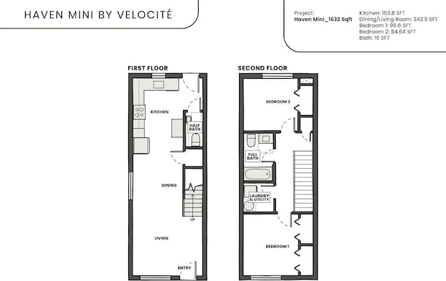 111 Little Walnut Dr Unit 1, Austin, TX 78753 - view of floor plan / room layout