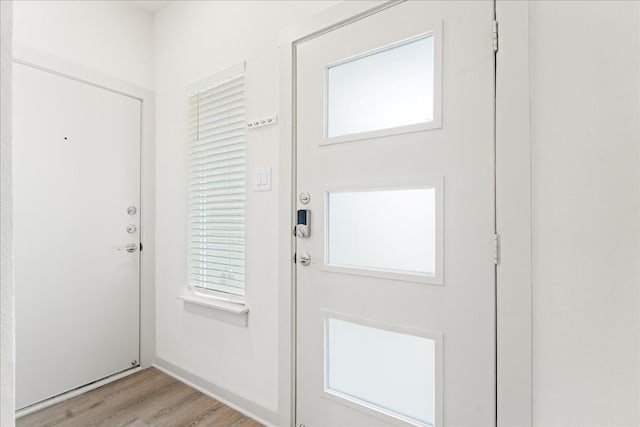 entryway featuring light wood-type flooring