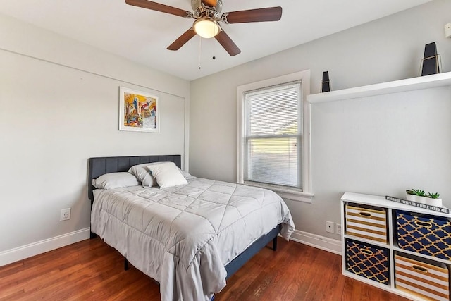 906 E 43rd St, Austin, TX 78751 - bedroom featuring wood finished floors and a ceiling fan