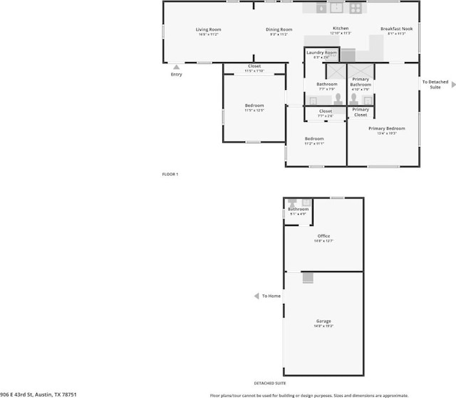 906 E 43rd St, Austin, TX 78751 - view of property floor plan
