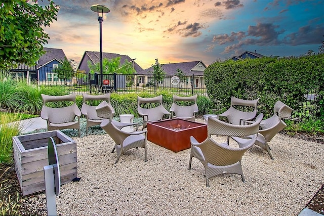 5812 Rotunda Vw, Austin, TX 78747 - view of patio / terrace featuring a fire pit