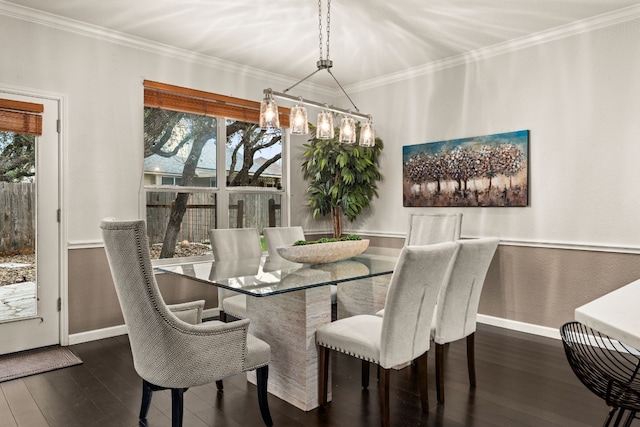 3305 Avenal Dr, Austin, TX 78738 - dining area with plenty of natural light, ornamental molding, and wood finished floors