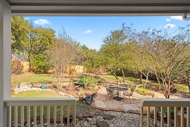 view of yard with a patio area