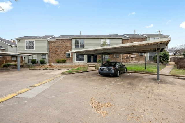 view of car parking with a carport