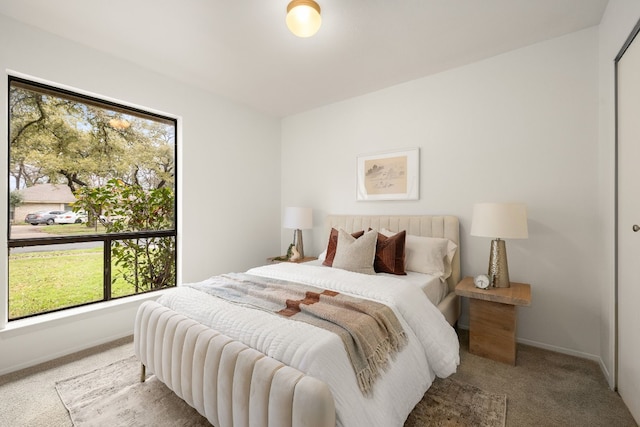 view of carpeted bedroom