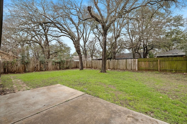 view of yard featuring a patio