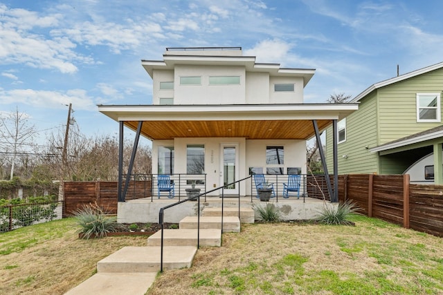 view of front of house with a porch