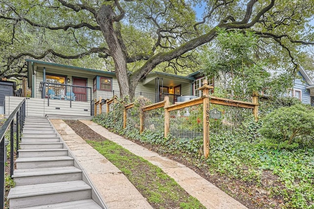 view of yard with a porch