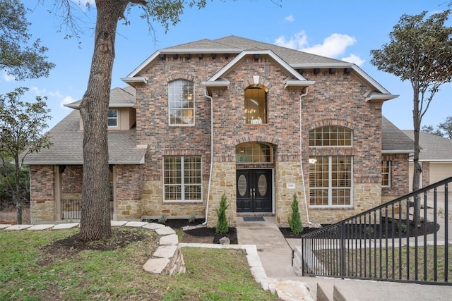 view of front of house with french doors