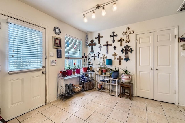 12828 Starbrimson Trl, Elgin, TX 78621 - foyer with light tile patterned floors