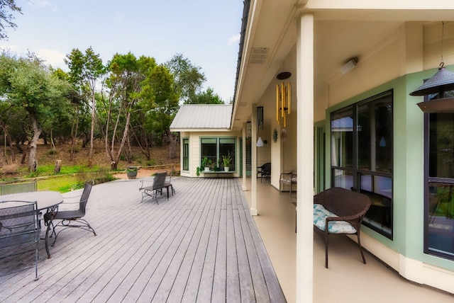 view of wooden deck