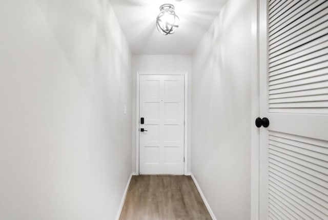 hallway featuring light hardwood / wood-style flooring