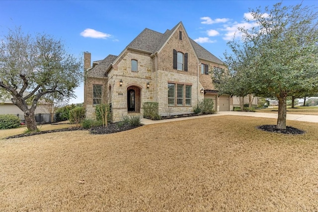 view of front of property featuring a front yard