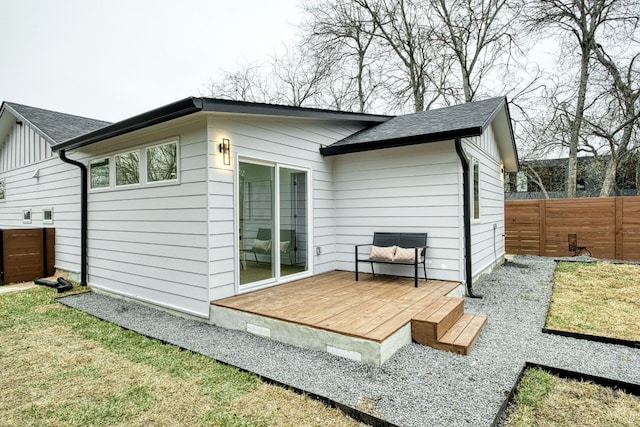 908 E 51st St, Austin, TX 78751 - rear view of property featuring board and batten siding and a wooden deck