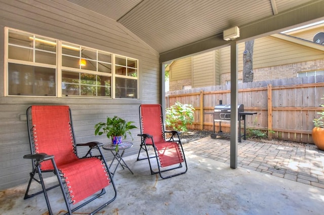 view of patio featuring area for grilling