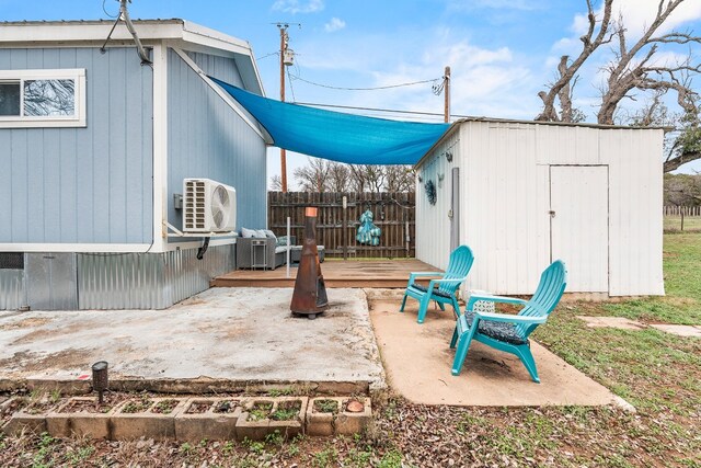 13006 Ranch Rd Unit 2341, Burnet, TX 78611 - view of patio / terrace with a shed