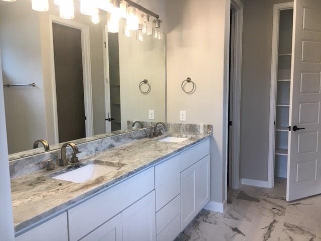 bathroom featuring vanity