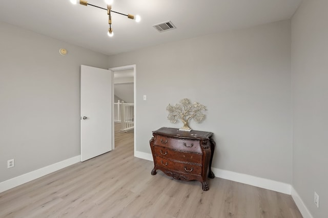 interior space featuring light wood-type flooring