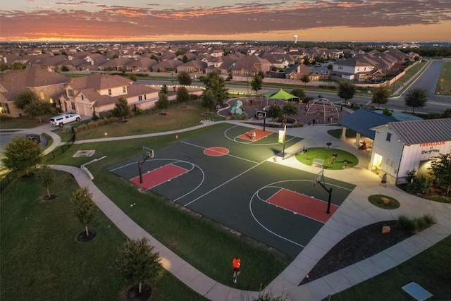 113 University Lands Dr, Liberty Hill, TX 78642 - view of basketball court with a residential view and community basketball court