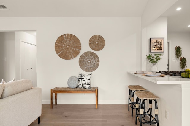 interior space with light wood-type flooring