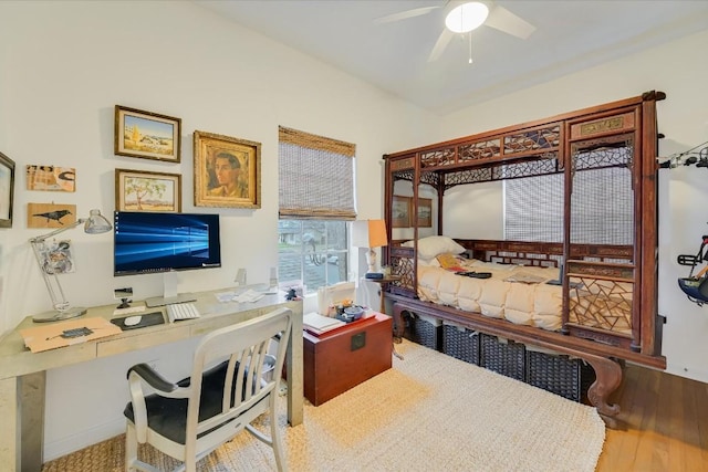 bedroom featuring light hardwood / wood-style floors