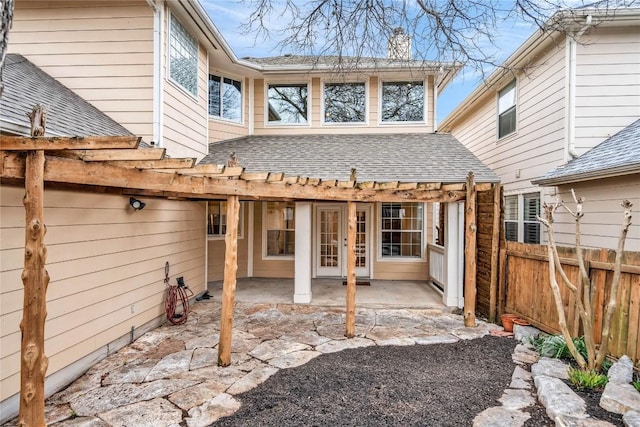 back of property with a patio area