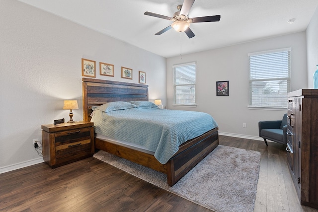 7716 Arezzo Dr, Round Rock, TX 78665 - bedroom featuring wood finished floors and ceiling fan