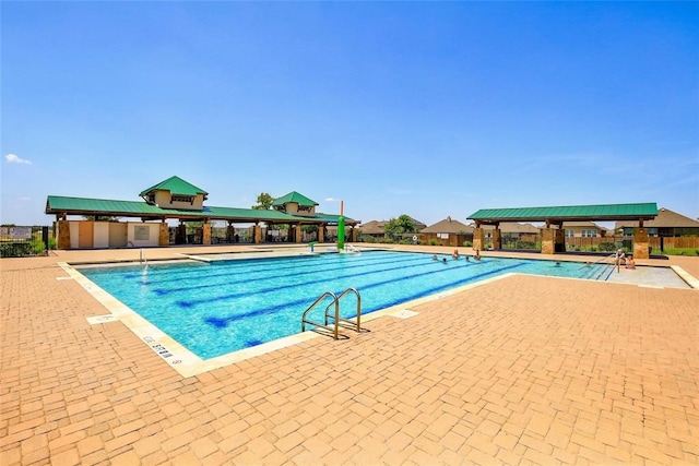 7716 Arezzo Dr, Round Rock, TX 78665 - community pool with a gazebo and a patio
