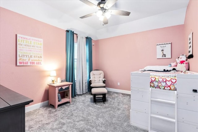 312 Olinda Way, Liberty Hill, TX 78642 - bedroom featuring carpet flooring, a ceiling fan, and baseboards
