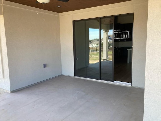 view of patio / terrace with ceiling fan