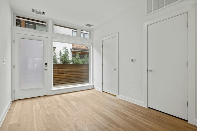 entryway featuring light wood-type flooring