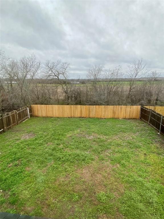 view of yard with a rural view