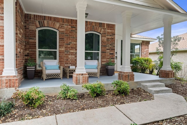 view of patio / terrace with a porch