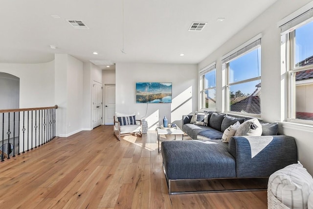 interior space with light wood-type flooring