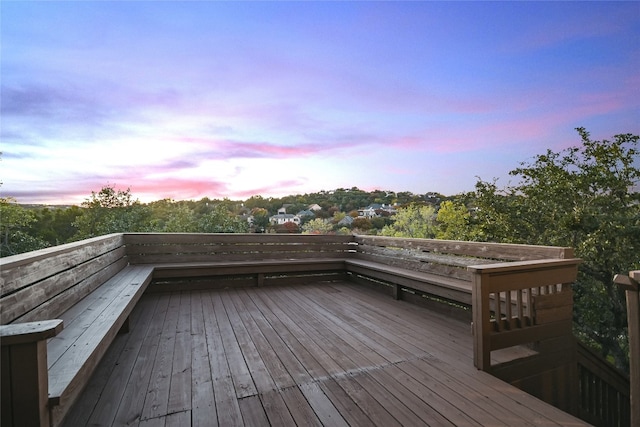 view of deck at dusk