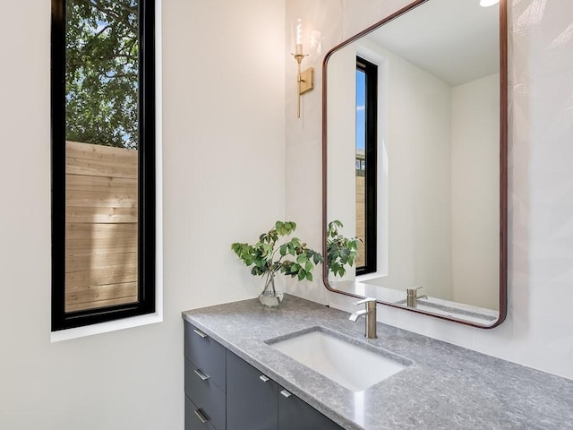 bathroom featuring vanity