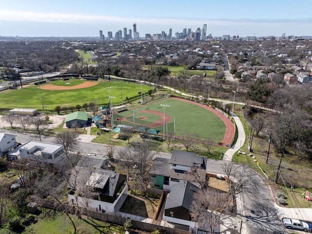 2903 E 14th St Unit 1, Austin, TX 78702 - drone / aerial view of city skyline and a park