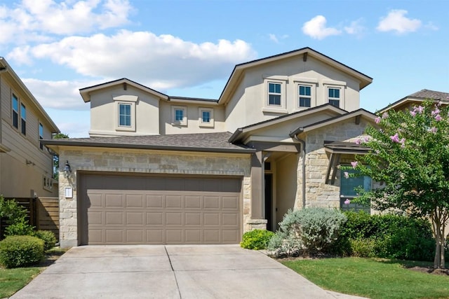 view of front facade with a garage