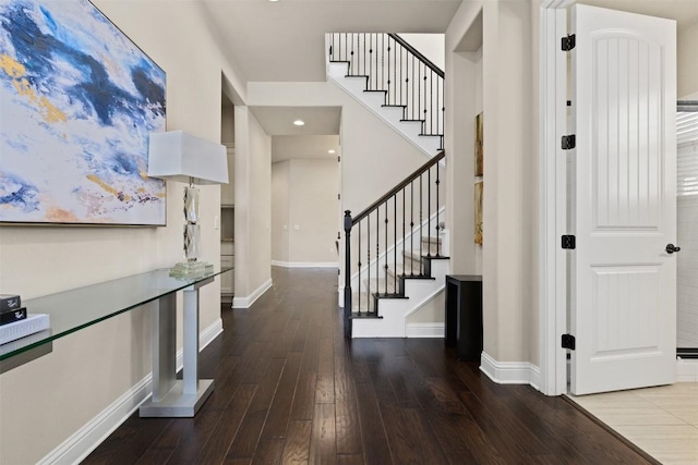 entrance foyer featuring hardwood / wood-style floors