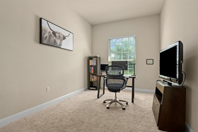 view of carpeted office