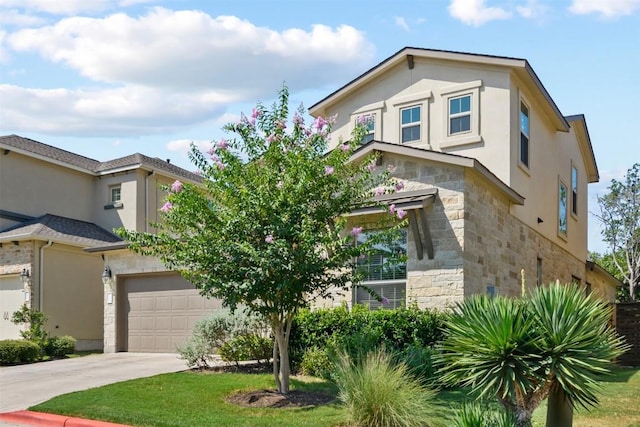 view of front of house featuring a garage