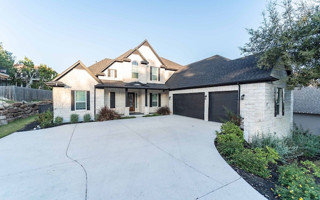 view of front of home featuring a garage