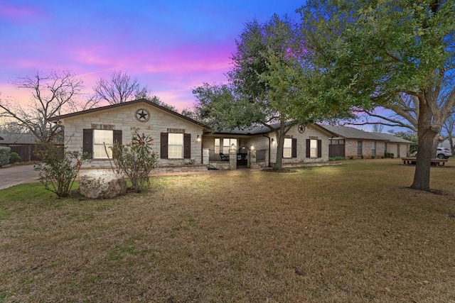 1526 Shenandoah Dr, Cedar Park, TX 78613 - single story home featuring a yard and stone siding