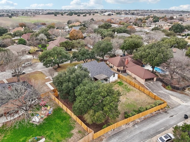 drone / aerial view with a residential view