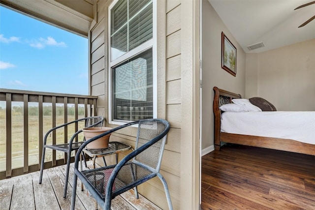 balcony with visible vents